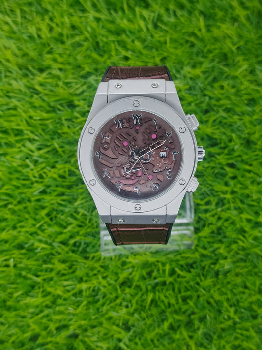 Hublot Luxury Watch – Brown Leather Strap | Elegant Dial