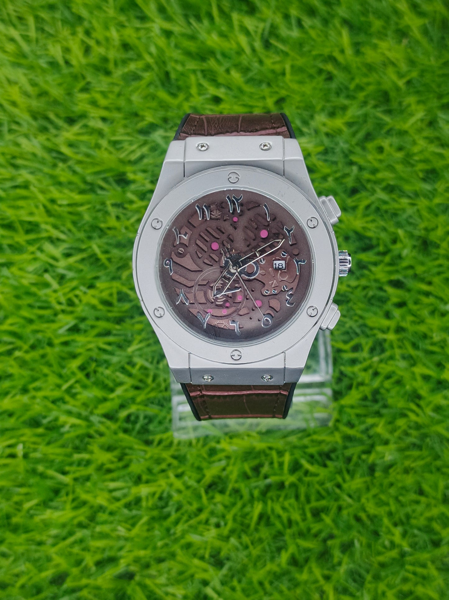 Hublot Luxury Watch – Brown Leather Strap | Elegant Dial
