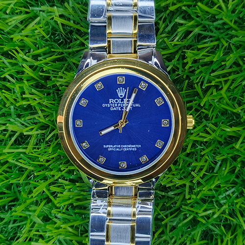 Men’s Luxury Watch – Silver Stainless Steel Chain | Blue Dial