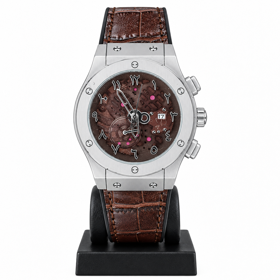 Hublot Luxury Watch – Brown Leather Strap | Elegant Dial