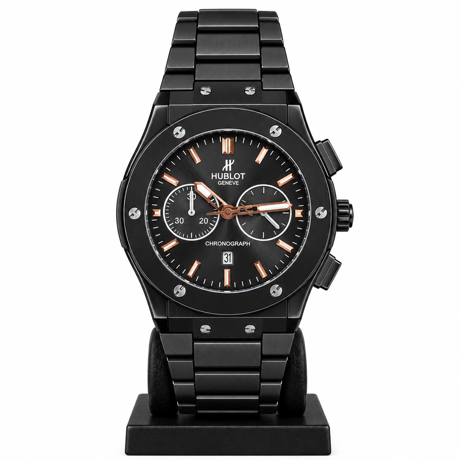Hublot Black Luxury Watch – Black Dial