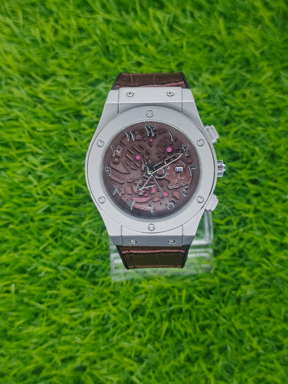 Hublot Luxury Watch – Brown Leather Strap | Elegant Dial
