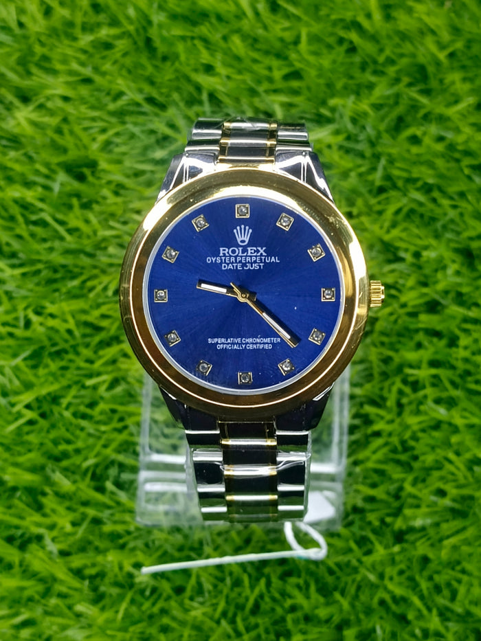 Men’s Luxury Watch – Silver Stainless Steel Chain | Blue Dial