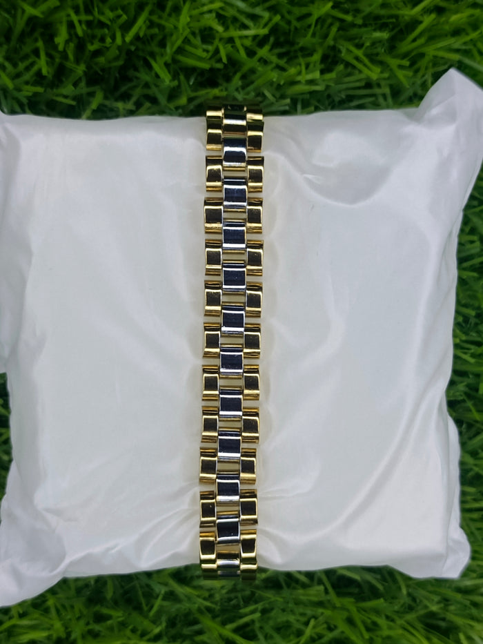Men’s Stainless Steel Bracelet – Gold & Silver Two-Tone